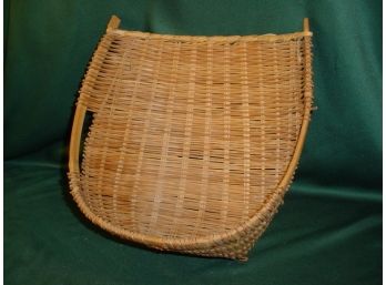 Large Woven Eastern Bentwood Scoop Basket , Ca. 1940, 15'x 15'   (123)