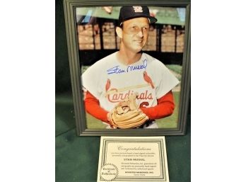 Autographed 8'x 10' Stan Musial Framed Color Photograph  (74)