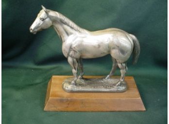 Silver Plated Metal Quarter Horse Trophy, American Quarter  Horse Association, 10'W  (217)