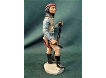 Pot Metal Indian Scout Figurine, 6'H  (195)