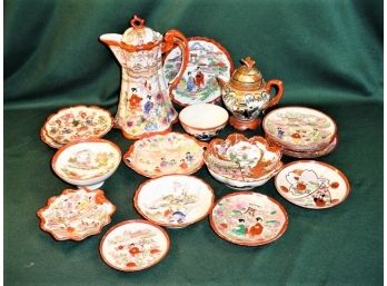 Vintage: 18 Pieces Geisha Girl Porcelain Dishes  (39)