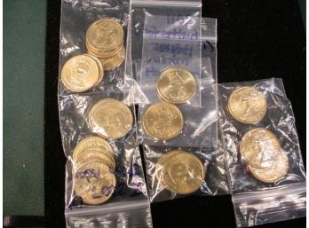 Group Of 21 Gold Plated $1.00 Presidential Coins  (68)