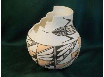 Isleta Pueblo Pottery Pot By  R. Kirk   (183)