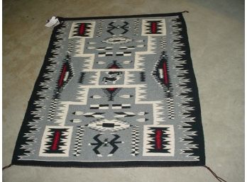 Woven 'Storm Pattern'  Navajo Rug By Ida Pete, 34'x 44'  (270)