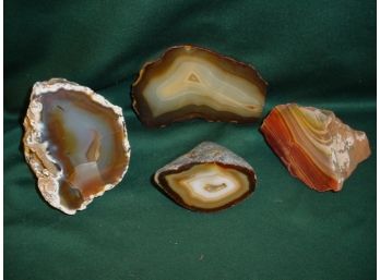 3 Ouarried Agate Rocks & Polished Slice   (132)