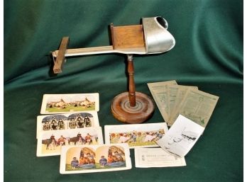 Stereo Optic Viewer On Stand & 5  Native Scenes Cards, 12 'Straight Arrow' Cards By Nabisco  (25)