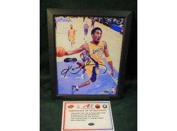 Autographed 8'x 10' Kobe Bryant Framed Color Photograph  (78)