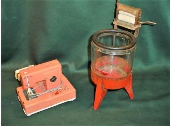Toy Sewing Machine & Toy Washer With Wringer  (226)
