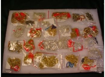 Assortment Of Necklace Chains, Mixed Sizes, Over 150   (110)