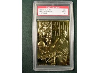 Shaquille O'Neal 22 Kt Gold Graded Card  (98)
