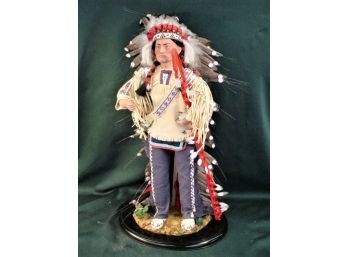 19' Indian Chief Doll On Stand   (134)