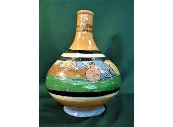 Mata Ortiz 10' Tall Colorful Pottery Vase (177)