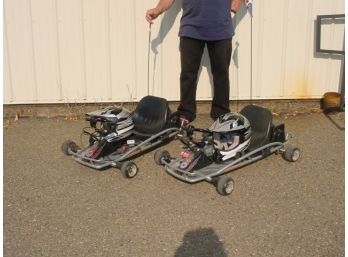 Two 'Razor' Electric Go Carts With Helmets, Rechargeable, New Batteries  (128)
