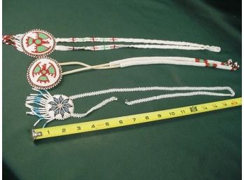 Three Native American Beaded Necklaces   (8)