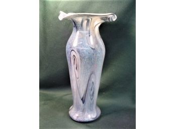 Hand Blown Glass Vase, 12' H  (63)