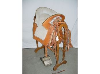 Spanish Saddle - By Sousa With Leather Saddle Blanket, Leathers & Sturrips (148)