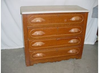 Antique American Marble Top Walnut 4 Drawer Dresser, Ca. 1875 (51)