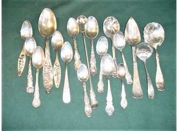 18 Victorian Sterling Silver  Spoons, 13.77 Ounces   (155)