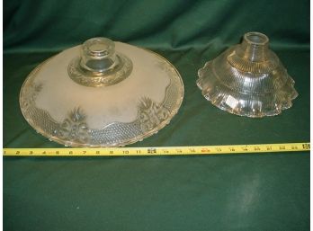 2 Glass Torchiere Lamp Shades, 9' And 15'  (78)