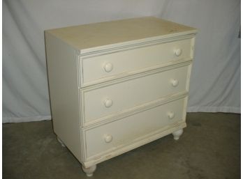 Vintage, Shabby Painted 3 Drawer Chest, 31'x 18'x 31'H, Ca. 1945   (52)