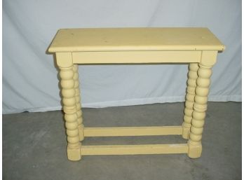 Vintage Rectangular Painted Hall Table With Turned Legs, Ca. 1950 32'x 12'x 27'    (44)
