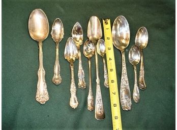 10 Very Nice Victorian And Vintage  Silverplate Spoons  (102)