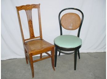 2 Chairs - Bentwood Chair  And Mahogany Side Chair  (27)