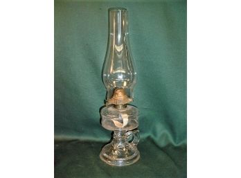 Oil Glass Finger Lamp, 16' With Chimney   (252)