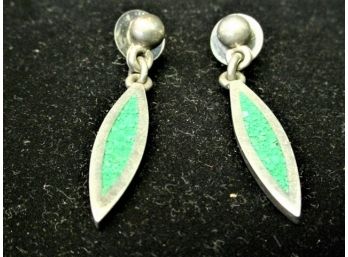 Truquoise And Silver Earrings  (245)