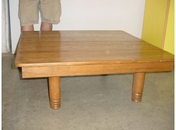AshHardwood  Coffee Table, Cut Down From Dining Table, 42' Square X 16'H   (187)