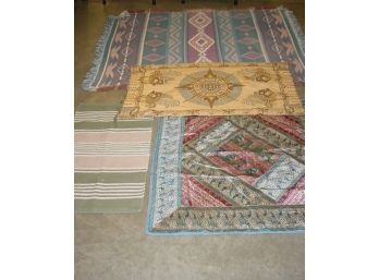 2 Rugs, Throw And Tablecloth  (16)