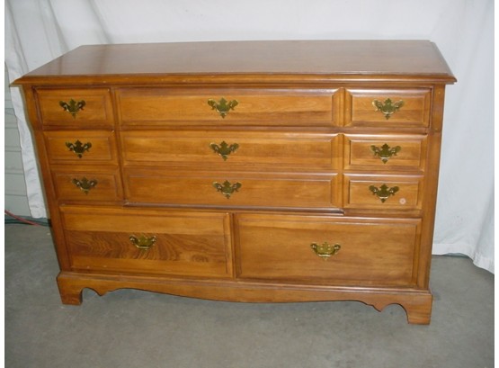 Matching Low Maple Dresser With 6 Drawers, 52'x 32'x 50'H   (65)