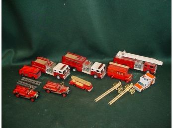 8 Fire Engines, Ambulance,& Parts - 3 Ertl, 2 Matchbox, Tomica, 3 Days Gone By  (51)