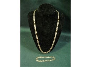 Vintage Gold Plated Necklace/Bracelet Set  (245)