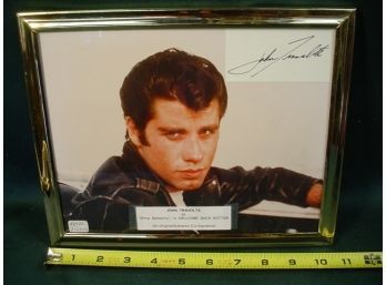 John Travolta Autographed Photo, Framed 8'x 10'   (229)