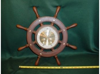 Ship's Wheel Thermometer, Barometer, Humidity   (32)