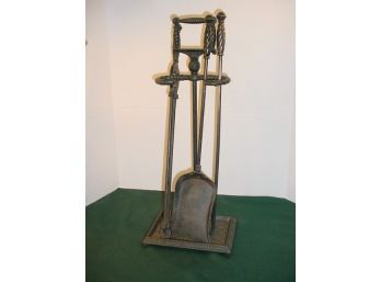 Ornate Antique Bradley & Hubbard Fire Place Tool Set   (151)