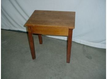 Antique Small Hardwood Table , 18'x 13'x 18'   (55)