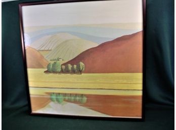 Framed Poster From 1980 Nut Tree Exibit, 'Rural Reflections' By John Mancini, CA  (104)
