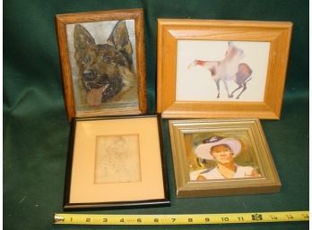 4 Framed Art Pieces  (195)