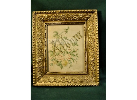 Beautiful Wood And Gesso Framed 'Album' Cover, 12 1/2'x 15', Ca 1890  (57)