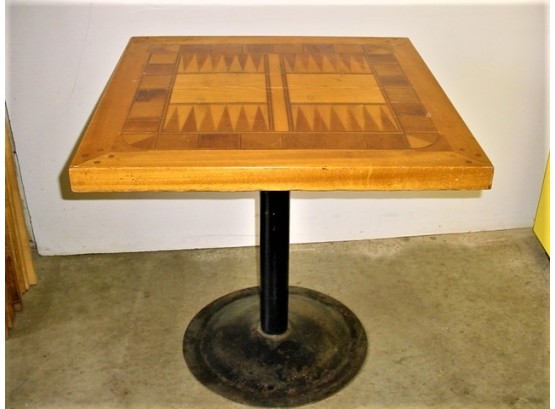 Pub Table With Inlaid Top From Hatch Cover, Redding,ca   (158)