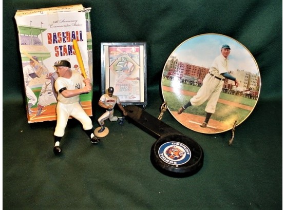 Cy Young 8' Plate, Mickey Mantle Figurine, More  (111)