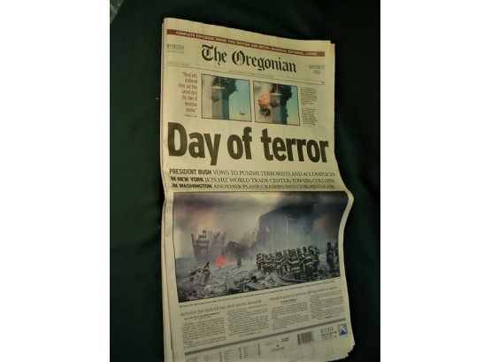 'TheOregonian' Sept. 12, 2001, 'Day Of Terror' - Entire Newspaper  (99)