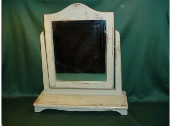 Painted Vanity Mirror With Distressed Paint, 20'x 7'x 22'H   (91)