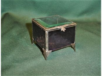 Amethysy Glass Jewelry Box With Beveled Clear Glass Top (40)