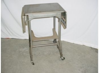 Metal Rolling Typewriter Table, 20' Wide & 35' Wide When Opened, 27'H   (184)