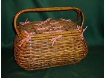 Vintage Woven Picnic Basket, Philippines, 21'x 15'x 10'   (191)