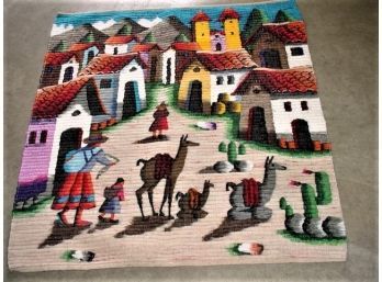 Vintage Ethnic Woven Tapestry  Hanging, 37'x 41'    (100)