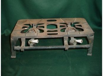 Cast Iron Gas Two Burner Counter Top Camp Stove   (290)